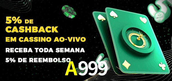 Promoções do cassino ao Vivo A999